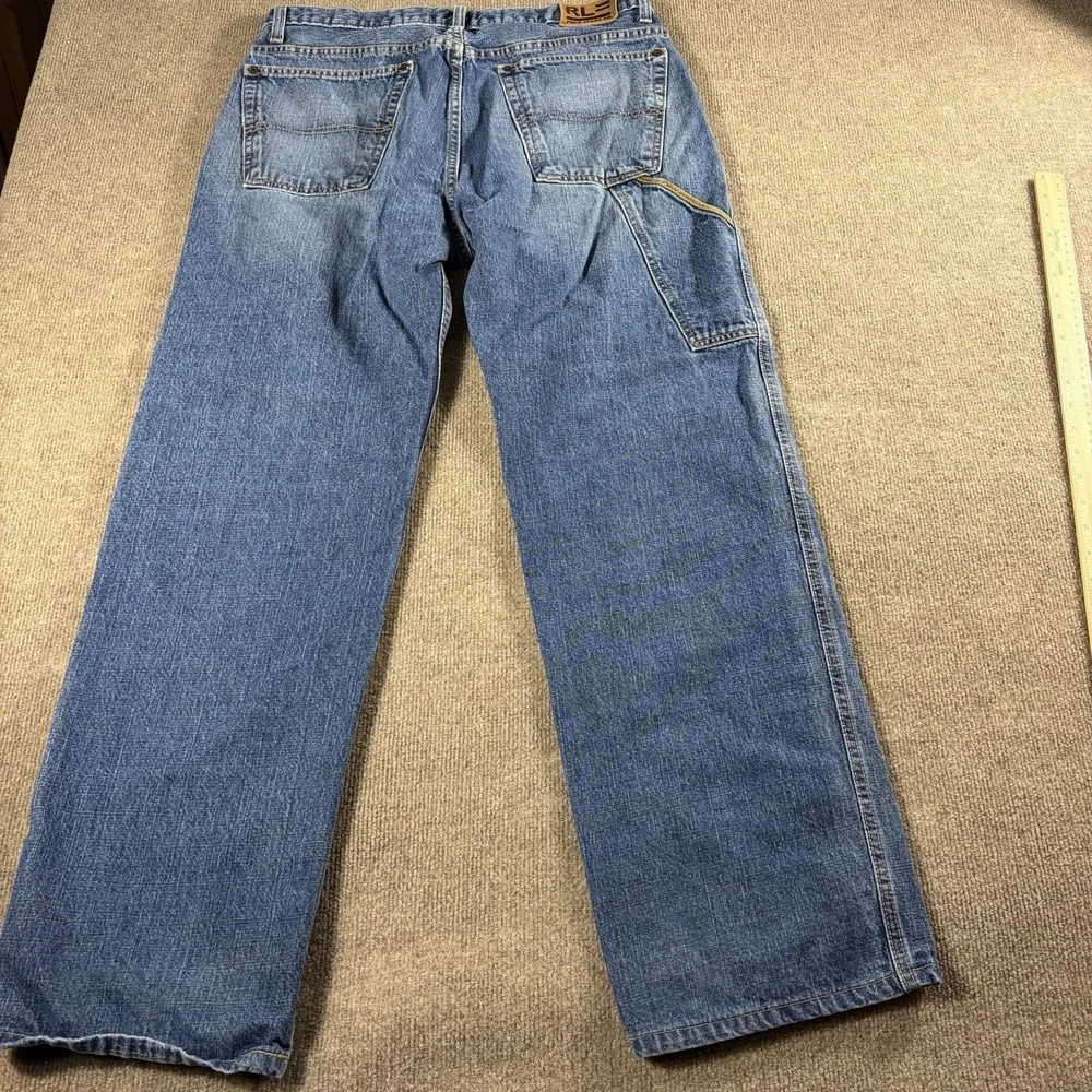 Vintage Y2K Polo Jeans Co Ralph Lauren Carpenter Jeans Mens 33X32 Blue Denim